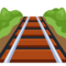 Railway Track emoji on Facebook
